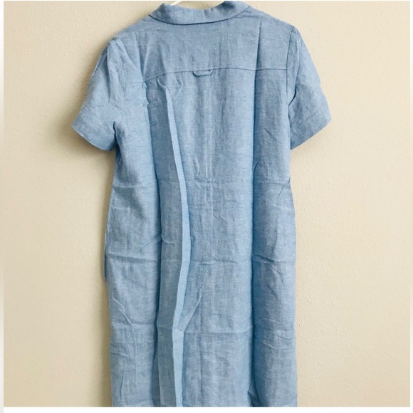 Linen Blend Shirt Dress - Picture 6 of 10